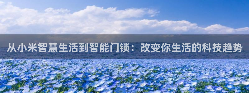 利记官网app：从小米智慧生活到智能门锁：改变你生活的科技趋