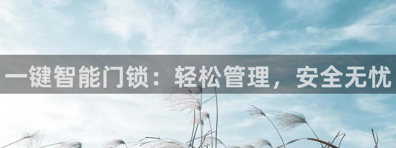 利记手机官网葡京备用：一键智能门锁：轻松管理，安全无忧