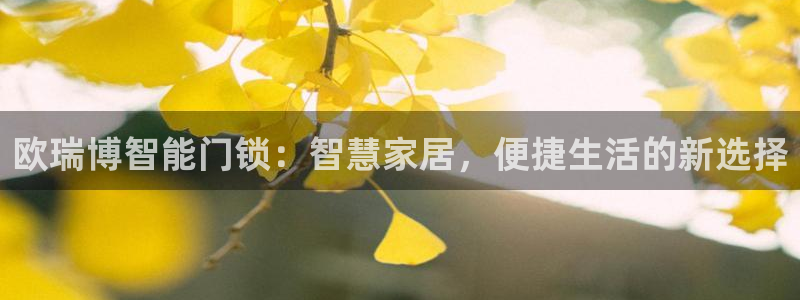 利记彩票导航网址官网hd71：欧瑞博智能门锁：智慧家居，便捷