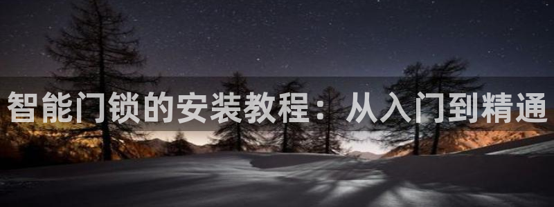利记官网登录入口：智能门锁的安装教程：从入门到精通