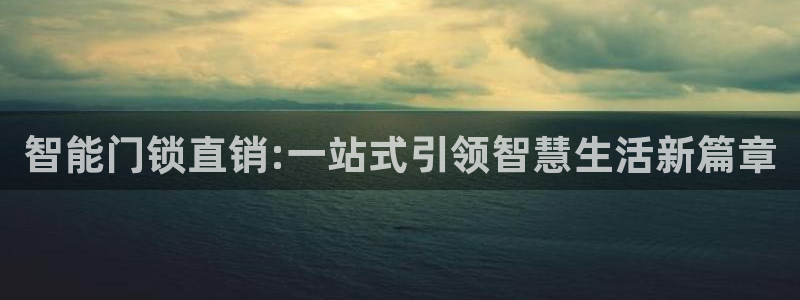 利记国际线址官网：智能门锁直销:一站式引领智慧生活新篇章