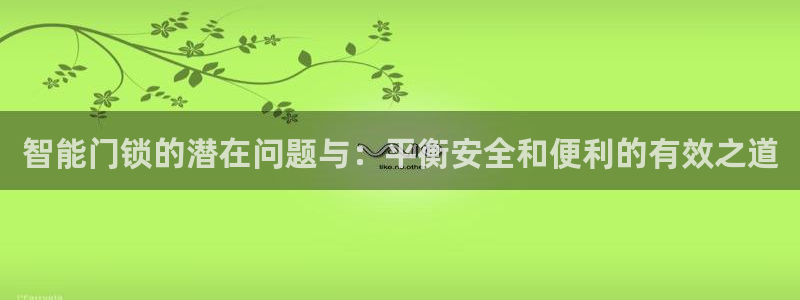 利记真正的官网是多少：智能门锁的潜在问题与：平衡安全和便利的