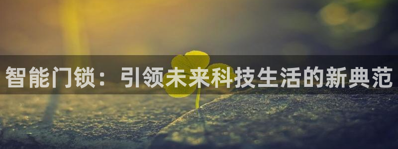 澳博官网app利记网址：智能门锁：引领未来科技生活的新典范