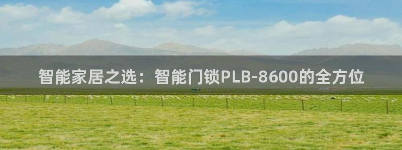利记官网电脑版：智能家居之选：智能门锁PLB-8600的全方