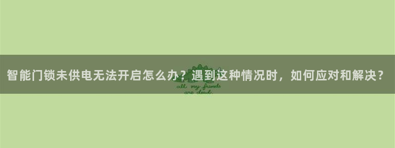 利记彩票官网hd71：智能门锁未供电无法开启怎么办？遇到这种