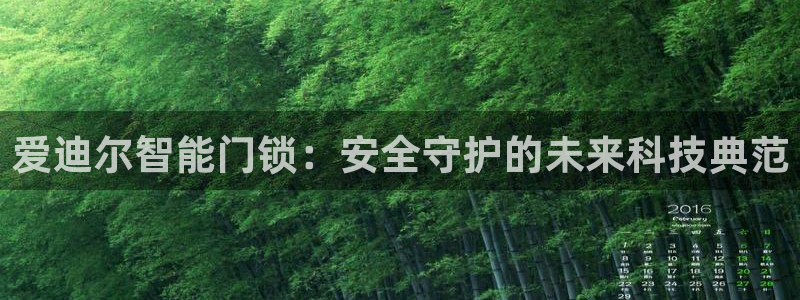 利记娱乐网官网：爱迪尔智能门锁：安全守护的未来科技典范