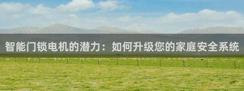 利记坊官网注册：智能门锁电机的潜力：如何升级您的家庭安全系统