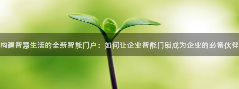 利记官网备用网址：构建智慧生活的全新智能门户：如何让企业智能