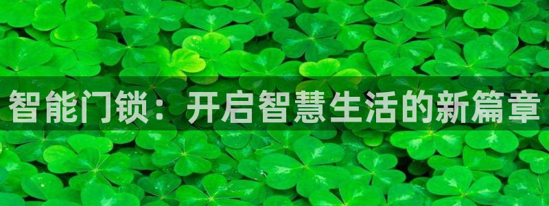 利记博彩官网：智能门锁：开启智慧生活的新篇章