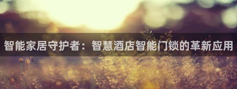 利记体育app官网：智能家居守护者：智慧酒店智能门锁的革新应